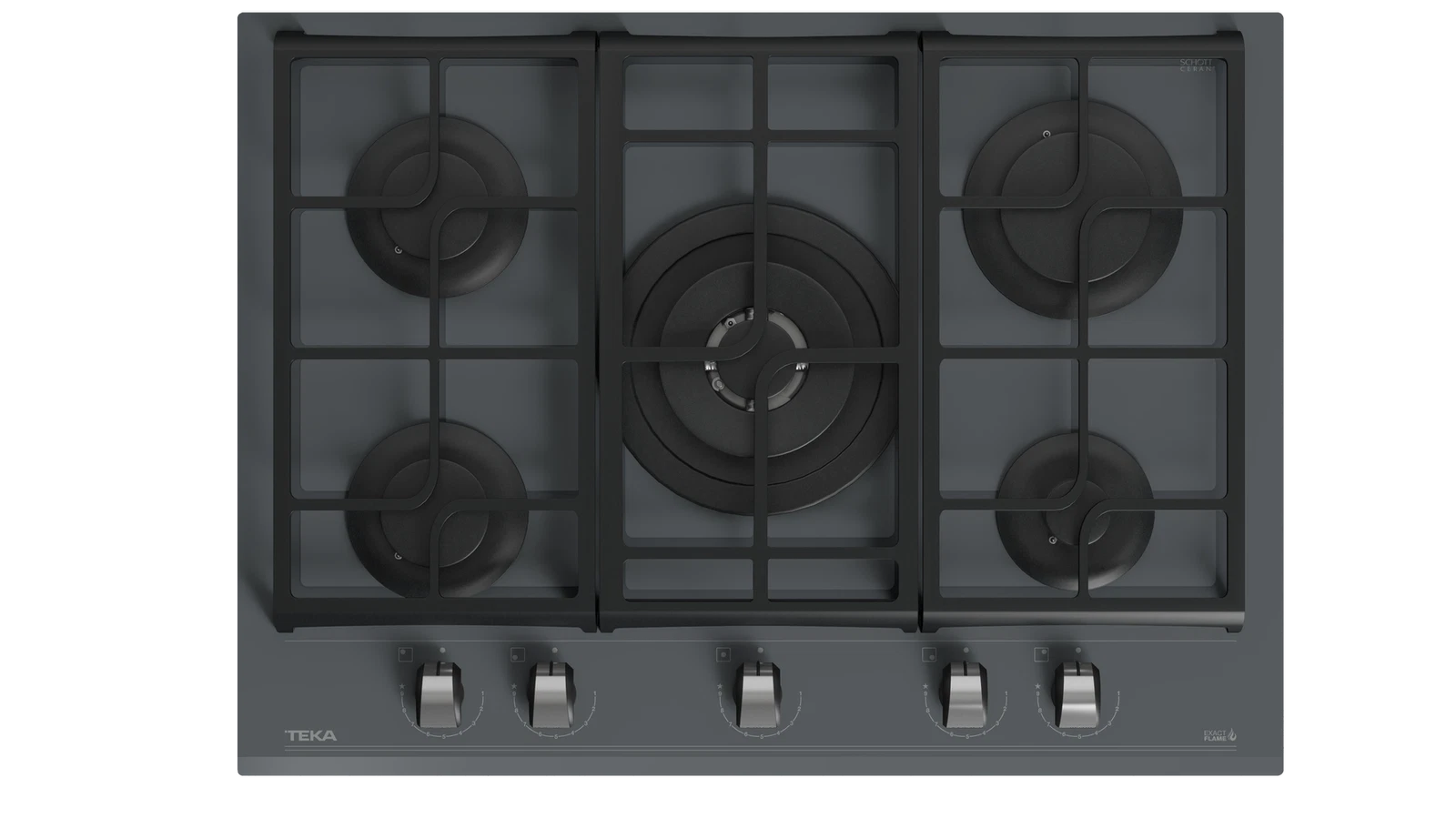 Варочная панель газ на стекле 70 см / Коллекция Urban GZC 75330 XBN STONE GREY