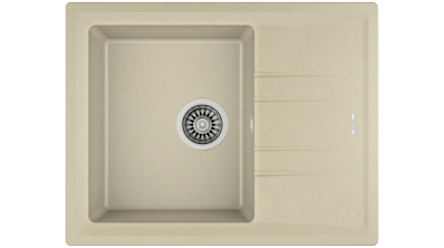 Мойка врезного монтажа из Тегранита Плюс с 1-ой чашей STONE 45 S-TG 1B 1D TOPASBEIGE