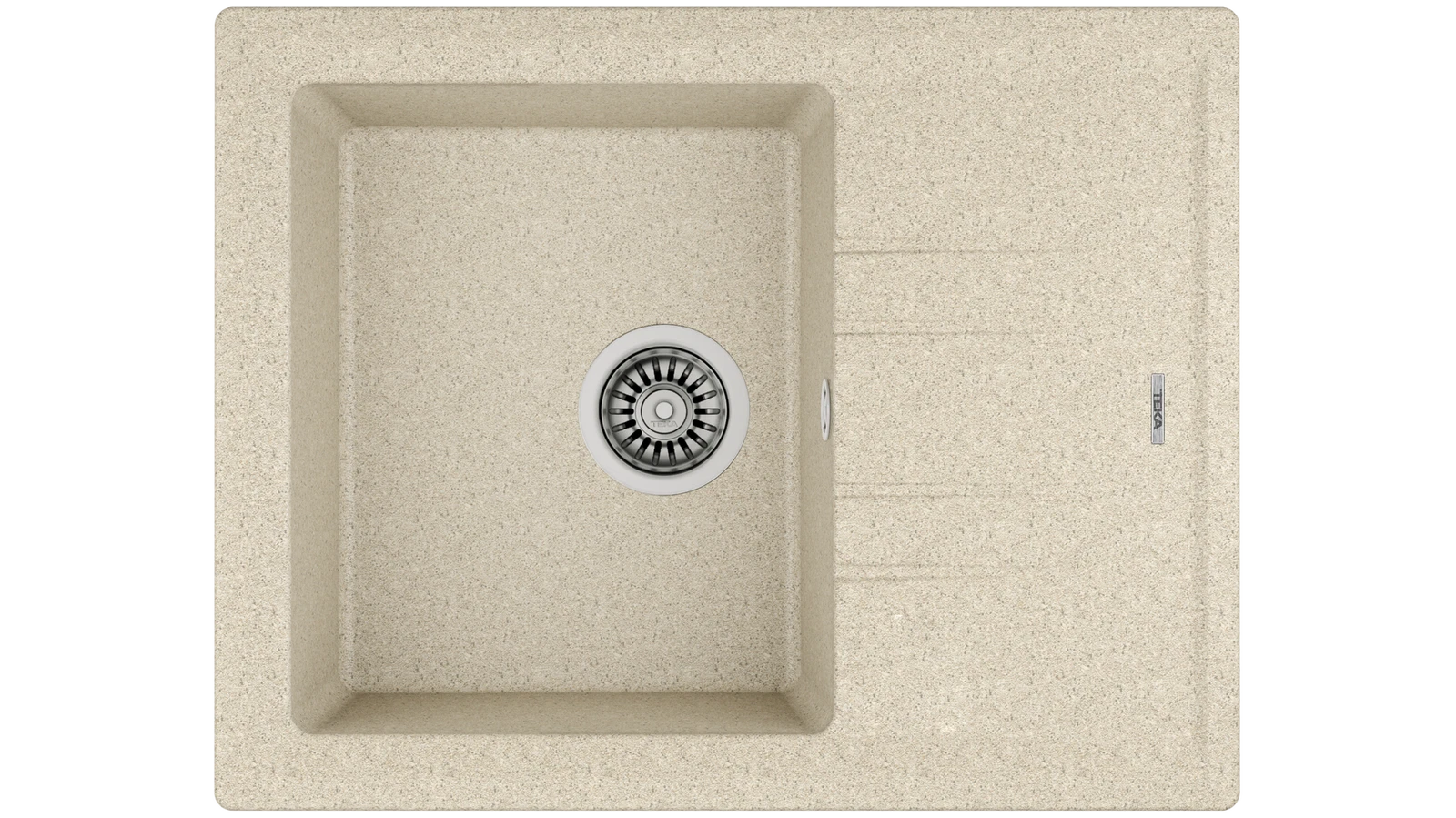 Мойка врезного монтажа из Тегранита Плюс с 1-ой чашей STONE 45 S-TG 1B 1D SANDBEIGE