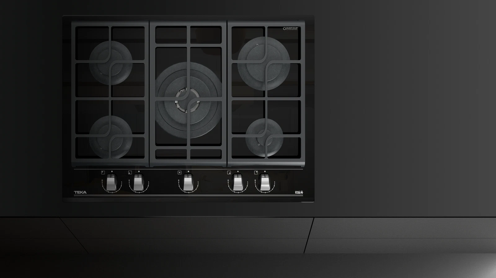 Варочная панель газ на стекле 70 см / Коллекция Urban GZC 75330 XBN NIGHT RIVER BLACK