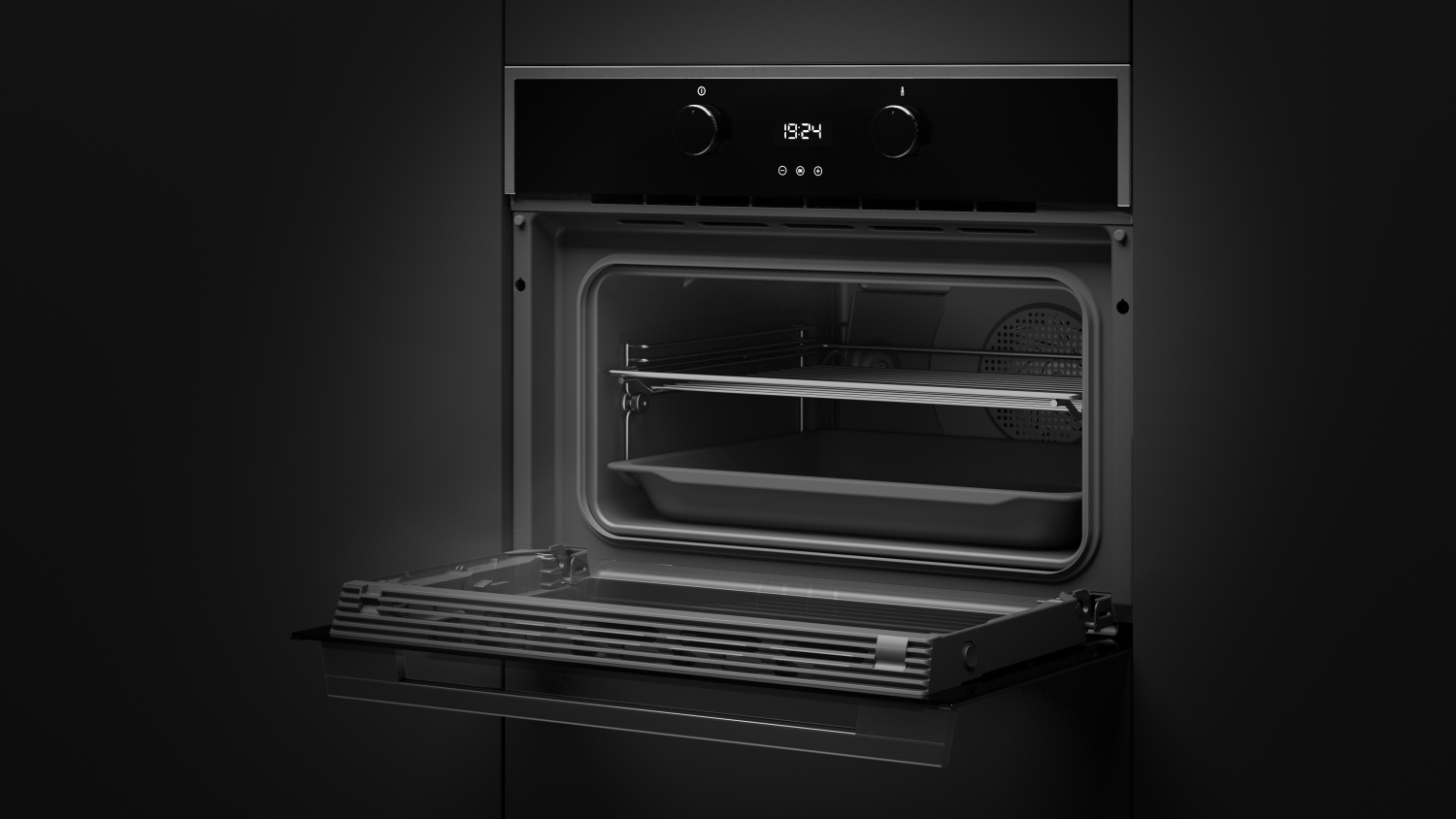 Компактный духовой шкаф  Teka Maestro HLC 840 BLACK-SS Чёрное Стекло