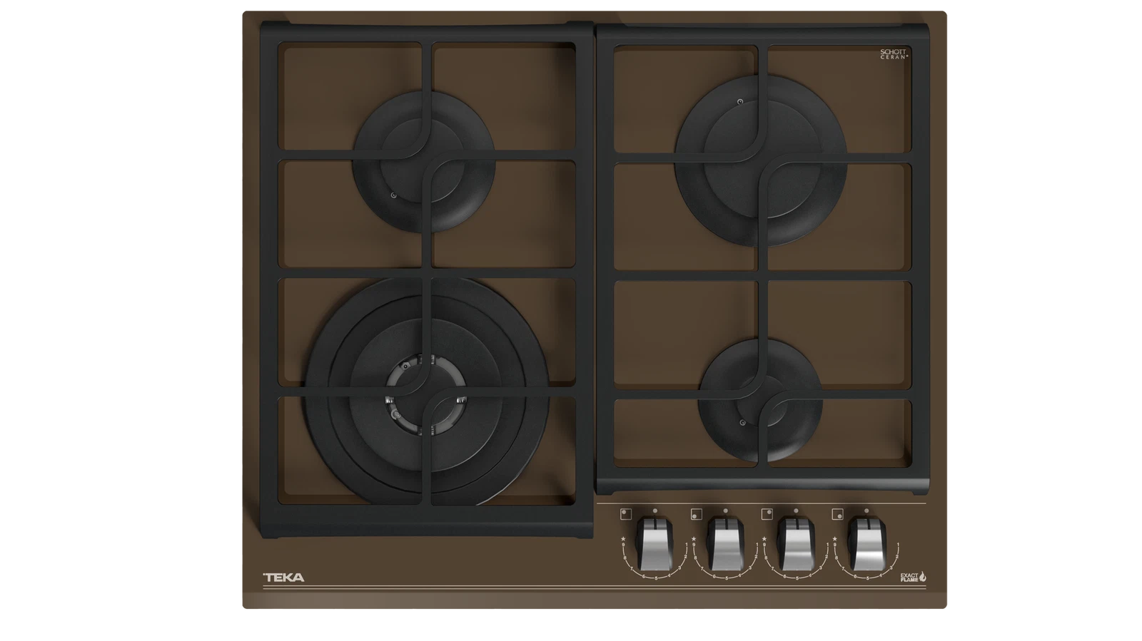 Варочная панель газ на стекле 60 см / Коллекция Urban GZC 64320 XBN LONDON BRICK BROWN