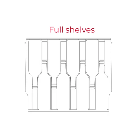 Встраиваемый винный кулер подстольного монтажа RVU 20046 BLACK GLASS