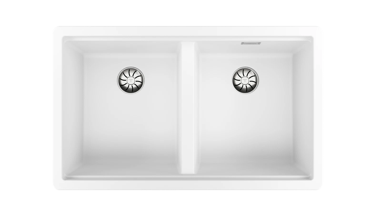 Мойка подстольного / врезного монтажа из Тегранита Плюс с 2-мя чашами RADEA R10 2B 750 M-TG WHITE