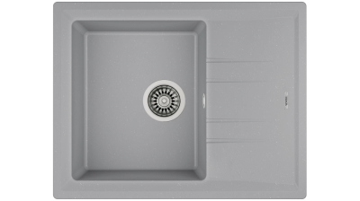 Мойка врезного монтажа из Тегранита Плюс с 1-ой чашей STONE 45 S-TG 1B 1D METALLIC GREY