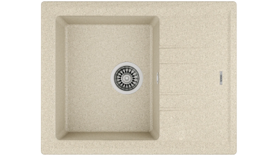Мойка врезного монтажа из Тегранита Плюс с 1-ой чашей STONE 45 S-TG 1B 1D SANDBEIGE