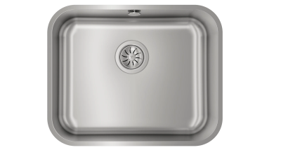 Мойка из нержавеющей стали с 1-ой чашей/ Подстольный монтаж BE 50.40.20 MAX POLISHED