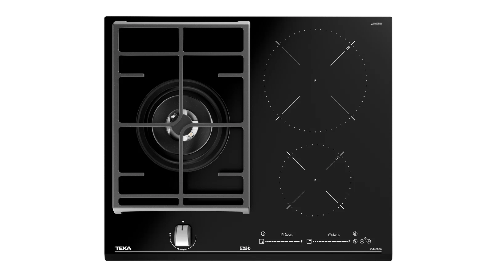 Варочная панель HYBRID Индукция DirectSense и Газ ExactFlame 60 см HYBRID JZC 63312 ABN Black