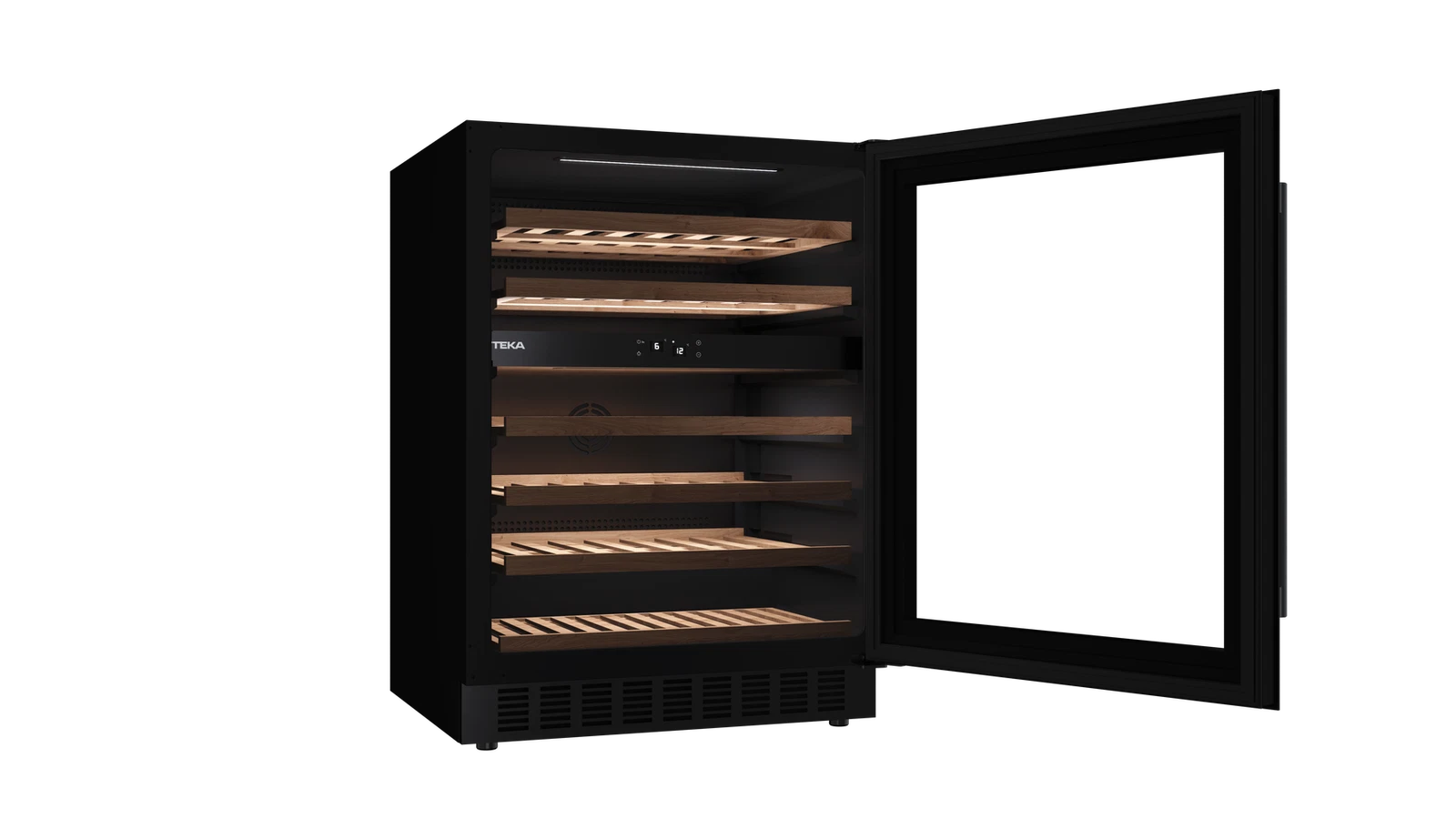 Встраиваемый винный кулер подстольного монтажа RVU 20046 BLACK GLASS