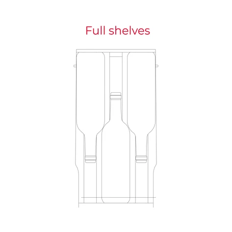 Встраиваемый винный кулер подстольного монтажа RVU 10020 BLACK GLASS