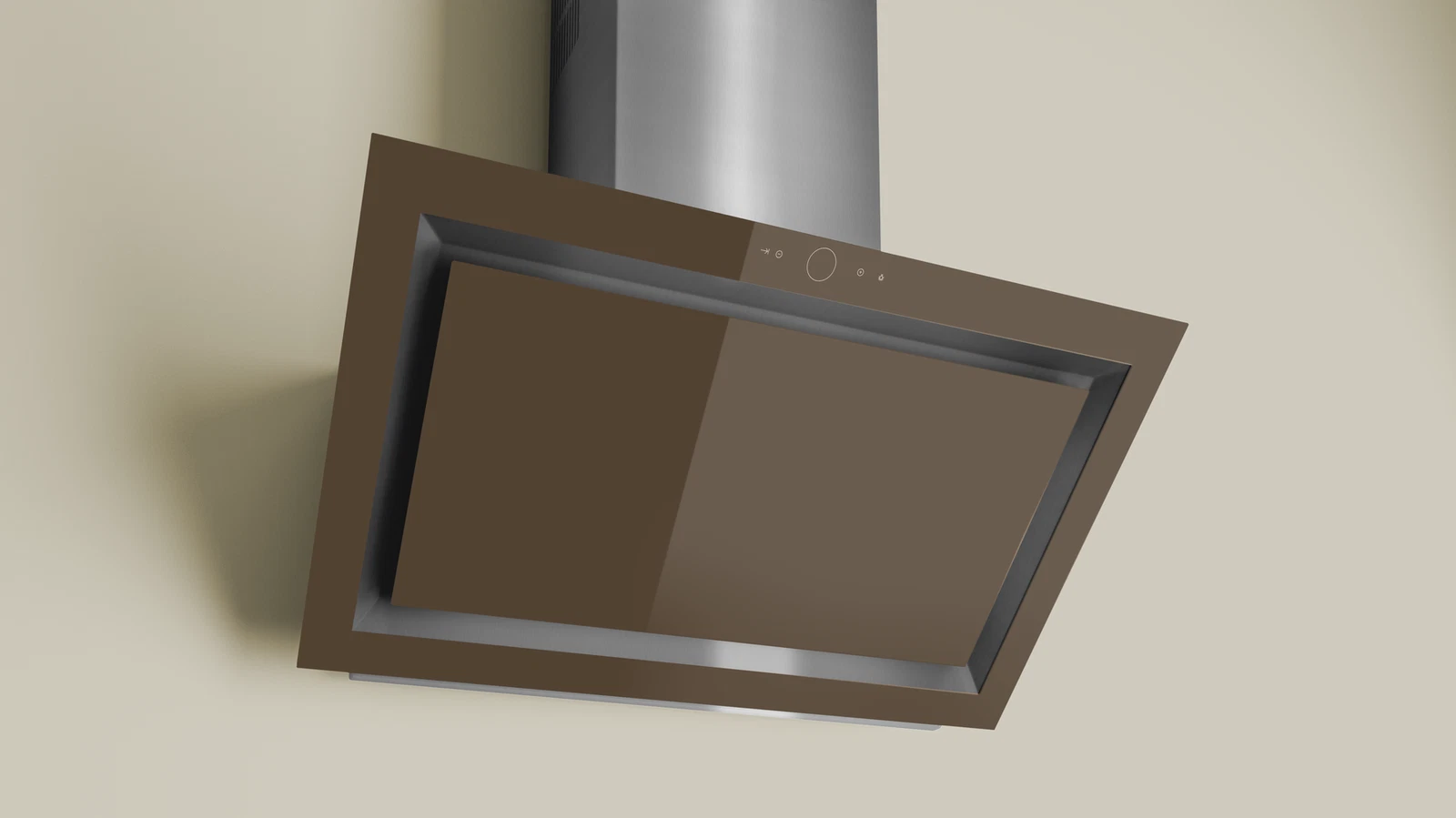 Пристенная вертикальная вытяжка шириной 90 см/ Коллекция Urban DLV 985 LONDON BRICK BROWN