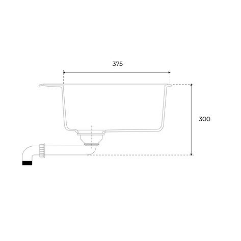 Мойка врезного монтажа из Тегранита с 1-ой чашей ESTELA 45 S-TQ 1B MARBLE WHITE