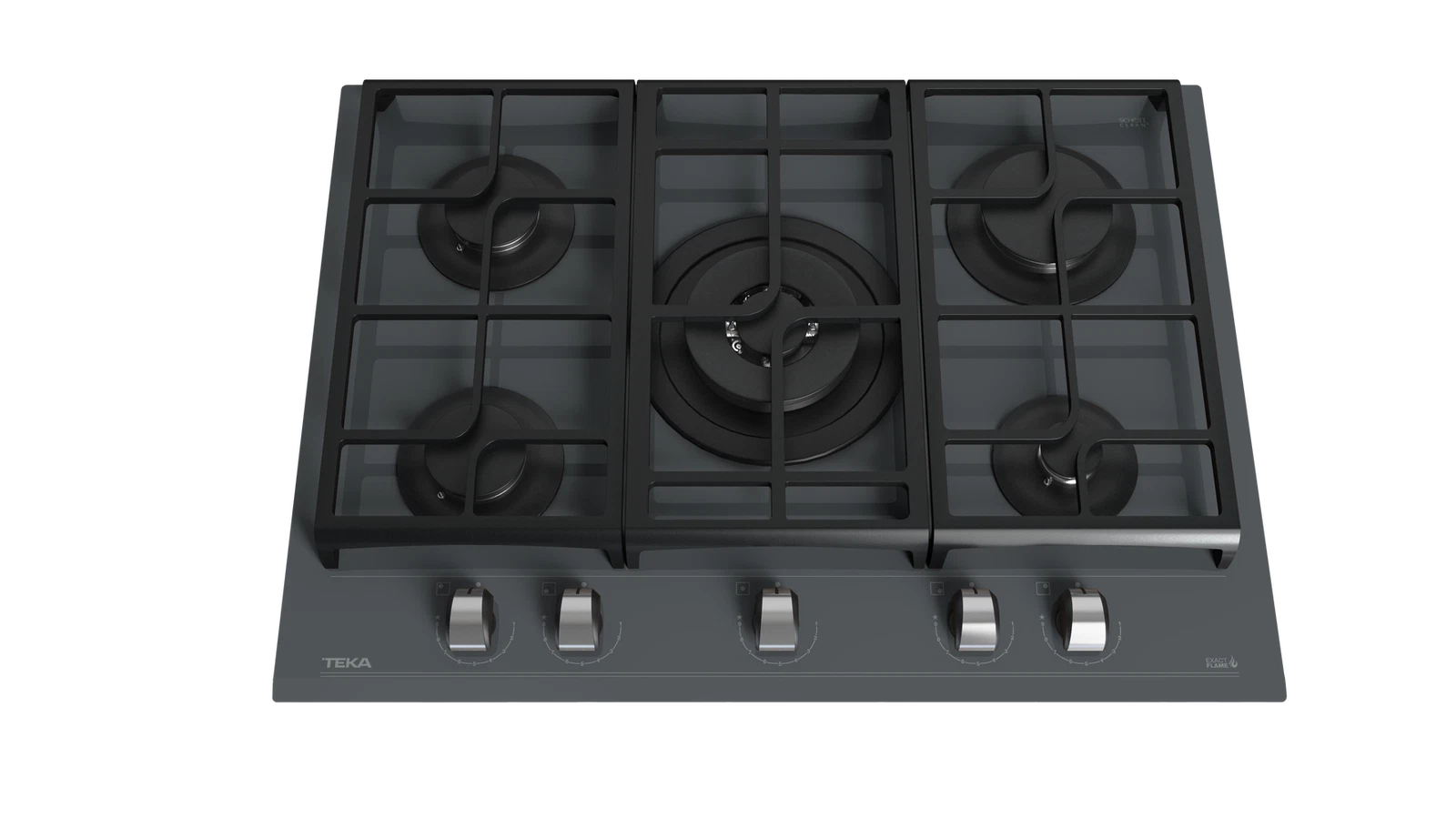 Варочная панель газ на стекле 70 см / Коллекция Urban GZC 75330 XBN STONE GREY