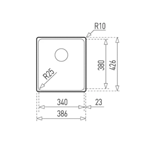 Мойка из нержавеющей стали с 1-ой чашей/ Монтаж заподлицо / Монтаж сверху BEF 34.38 F POLISHED