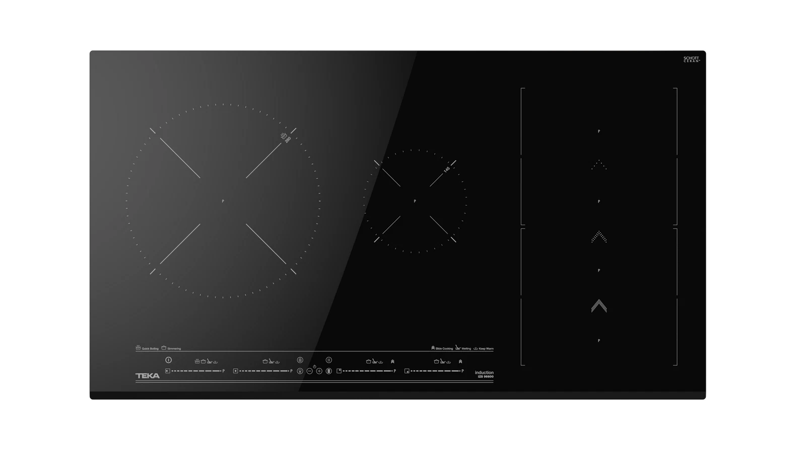 Индукционная варочная панель Flex DirectSense Slide Cooking 90 см IZS 96600 MSP BLACK