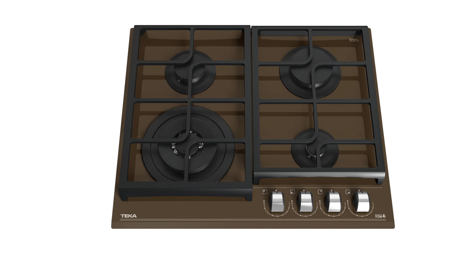 Варочная панель газ на стекле 60 см / Коллекция Urban GZC 64320 XBN LONDON BRICK BROWN