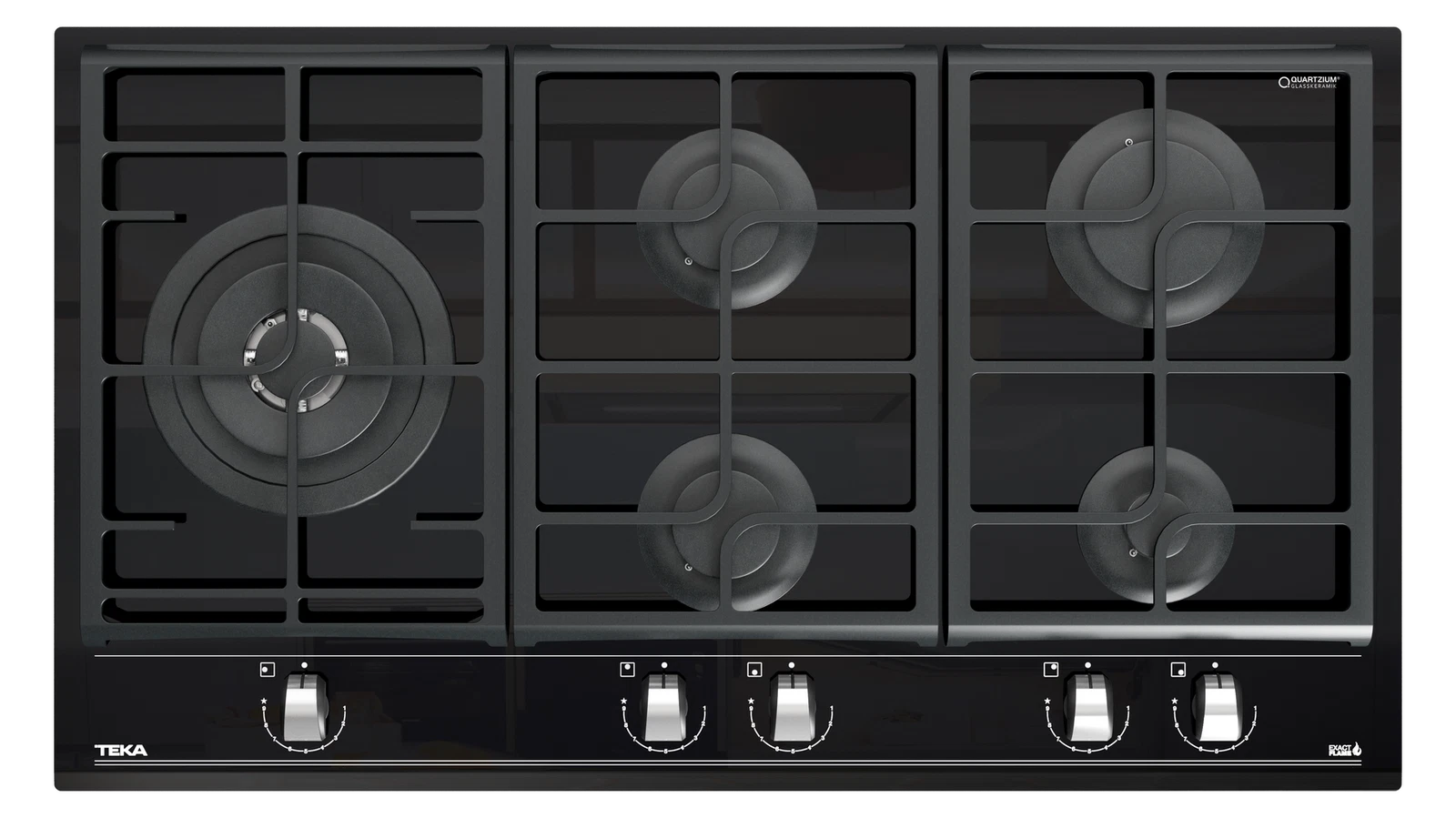 Варочная панель газ на стекле 90 см/ Коллекция Urban GZC 95320 XBC NIGHT RIVER BLACK