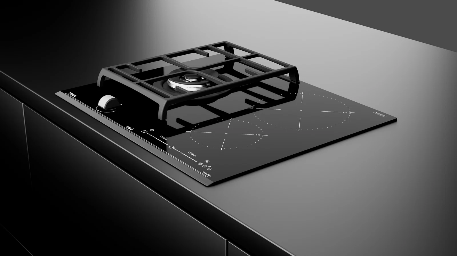 Варочная панель HYBRID Индукция DirectSense и Газ ExactFlame 60 см HYBRID JZC 63312 ABN Black