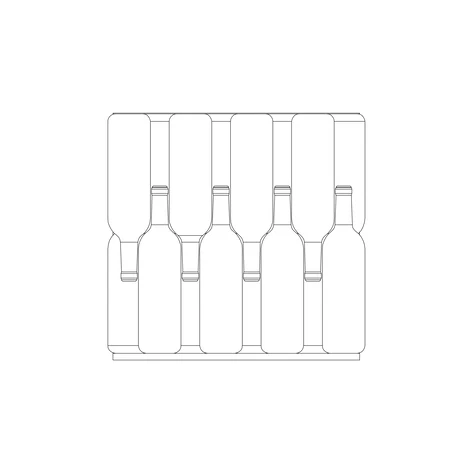 Встраиваемый в колонну винный кулер RVI 20041 BLACK GLASS
