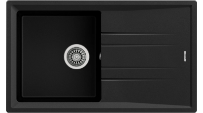 Мойка врезного монтажа из Тегранита Плюс с 1-ой чашей STONE 50 B-TG 1B 1D CARBON