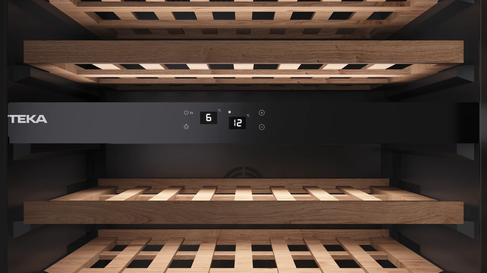 Встраиваемый винный кулер подстольного монтажа RVU 20046 BLACK GLASS