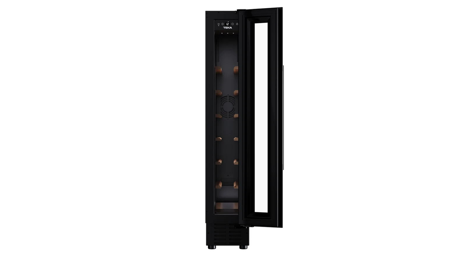 Встраиваемый винный кулер подстольного монтажа RVU 10008 BLACK GLASS