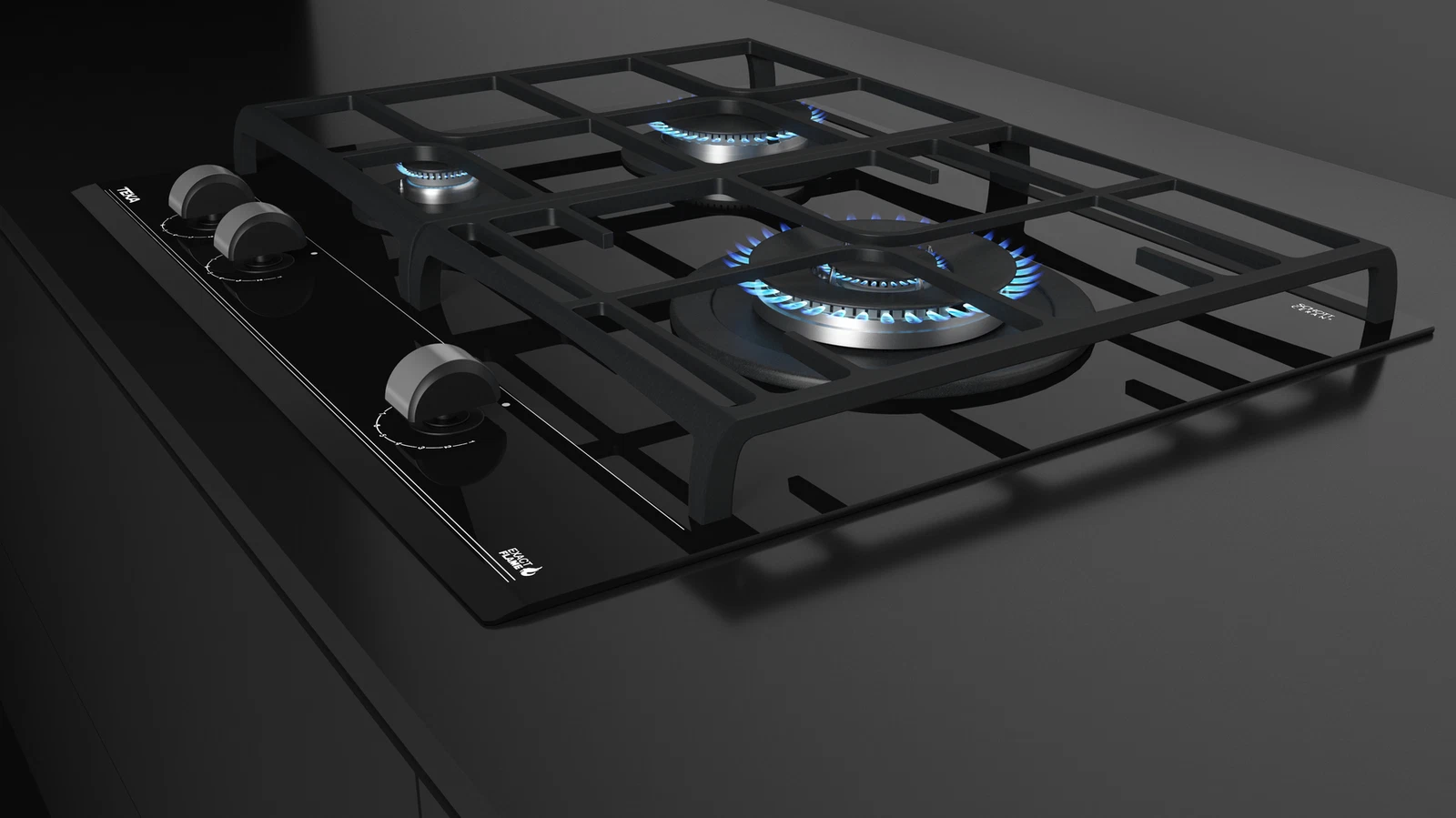 Варочная панель газ на стекле 60 см GZC 63310 XBN BLACK