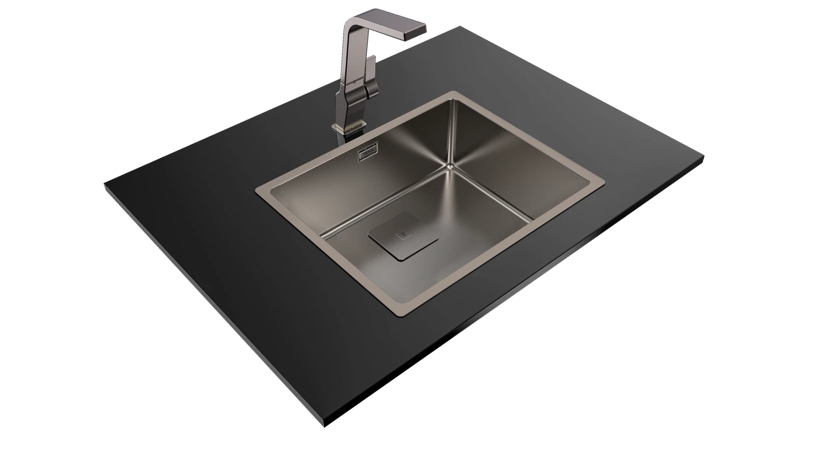 Мойка из нержавеющей стали Teka  FLEXLINEA RS15 50.40 PVD TITANIUM PVD покрытие / Титан подстольного монтажа / монтаж заподлицо / монтаж сверху (плоский кант)