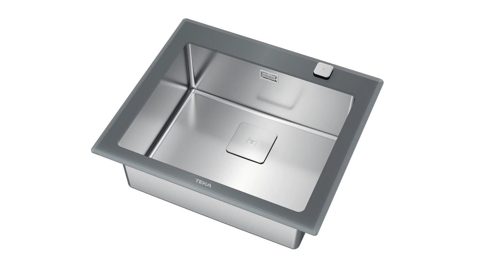 Мойка из нержавеющей стали врезная Teka  DIAMOND RS15 1B 60 STONE GREY Серый Камень Стекло