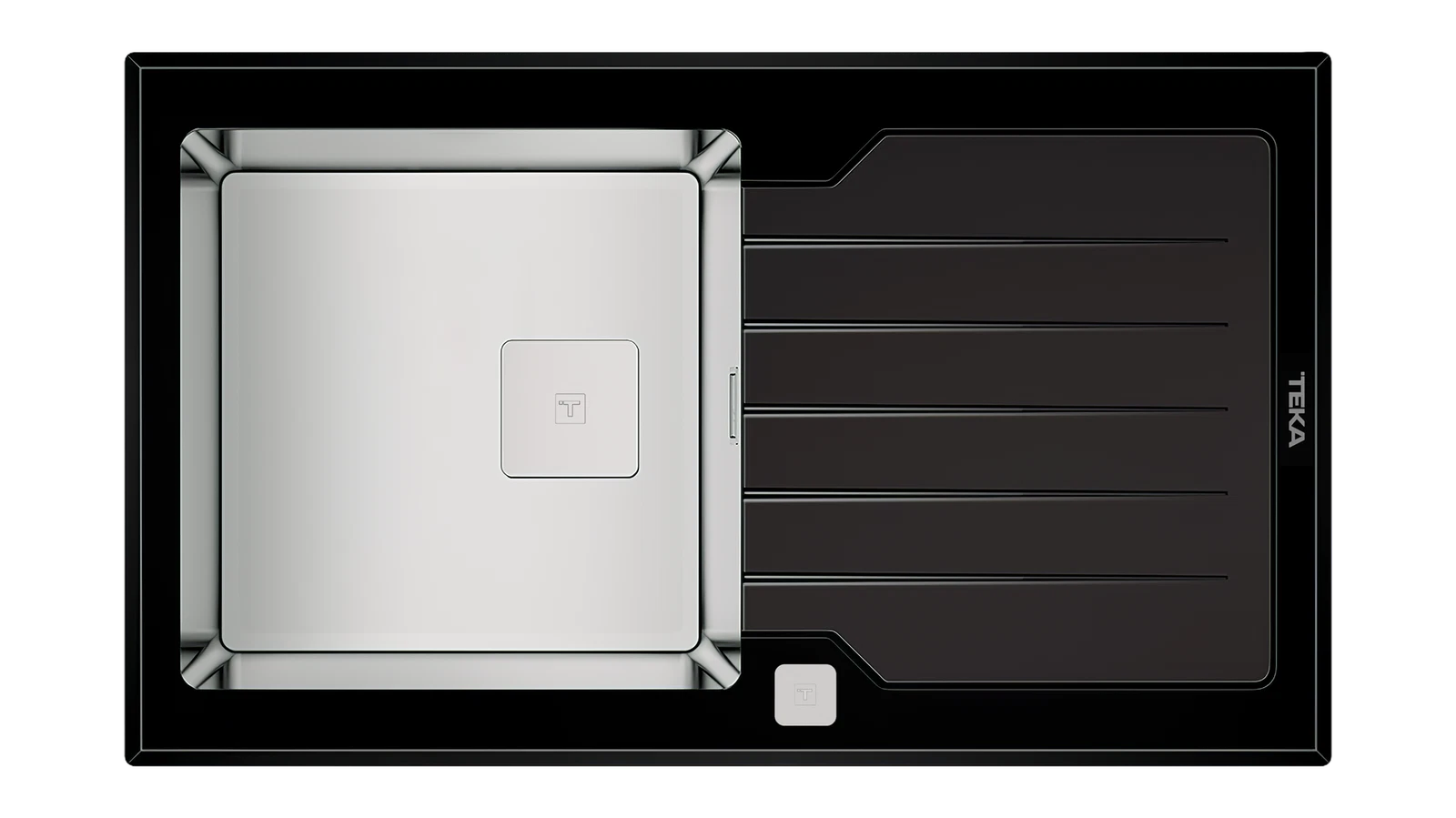 Мойка из нержавеющей стали врезная Teka  DIAMOND RS15 1B 1D 86 BLACK Чёрное Стекло