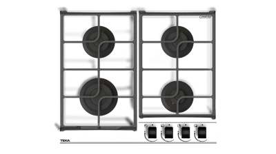 Варочная панель газ на стекле 60 см / Коллекция Urban GBC 64100 KBN WHITE MARBLE