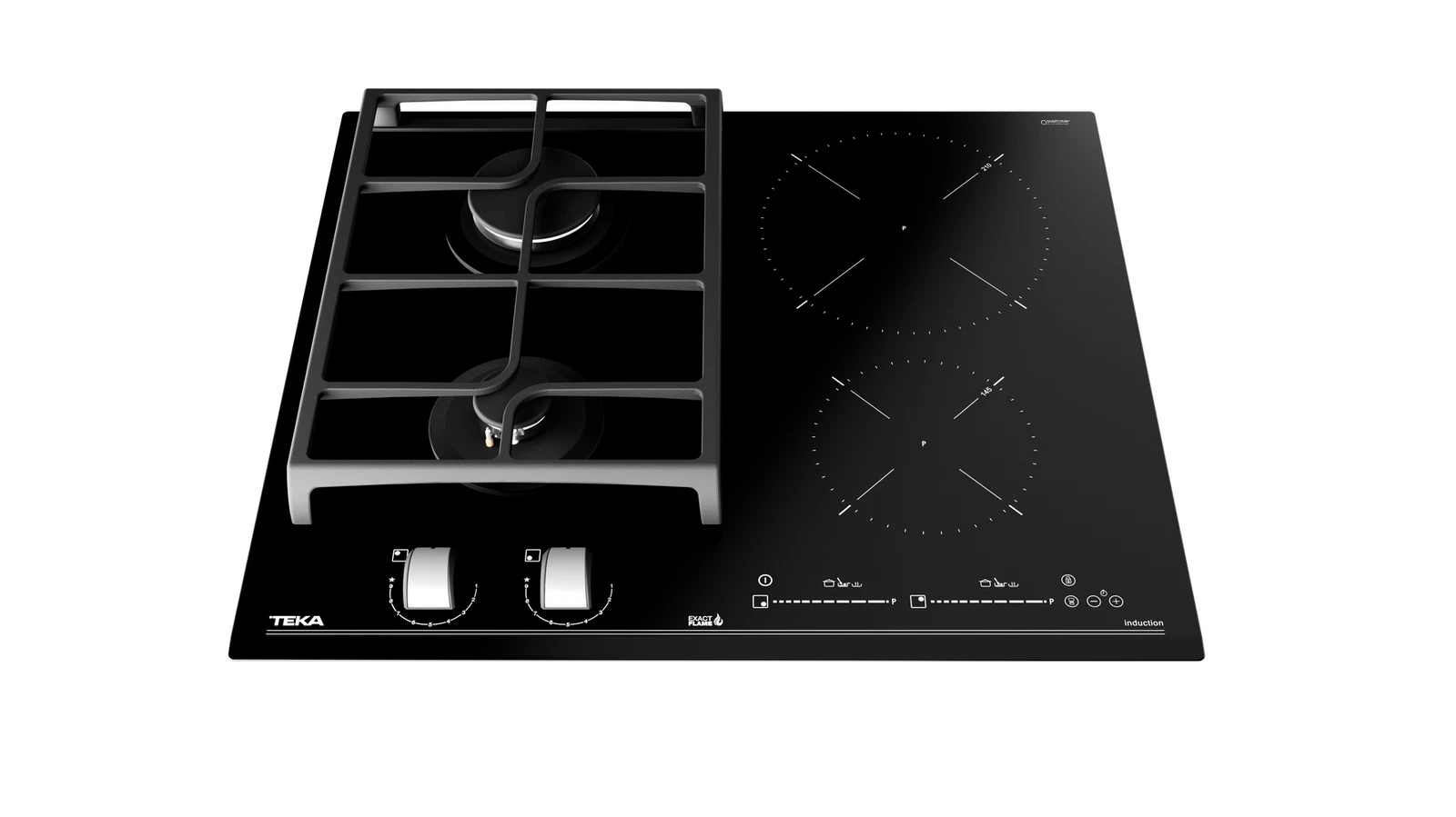 Варочная панель HYBRID Индукция DirectSense и Газ ExactFlame 60 см HYBRID JZC 64322 ABN Black