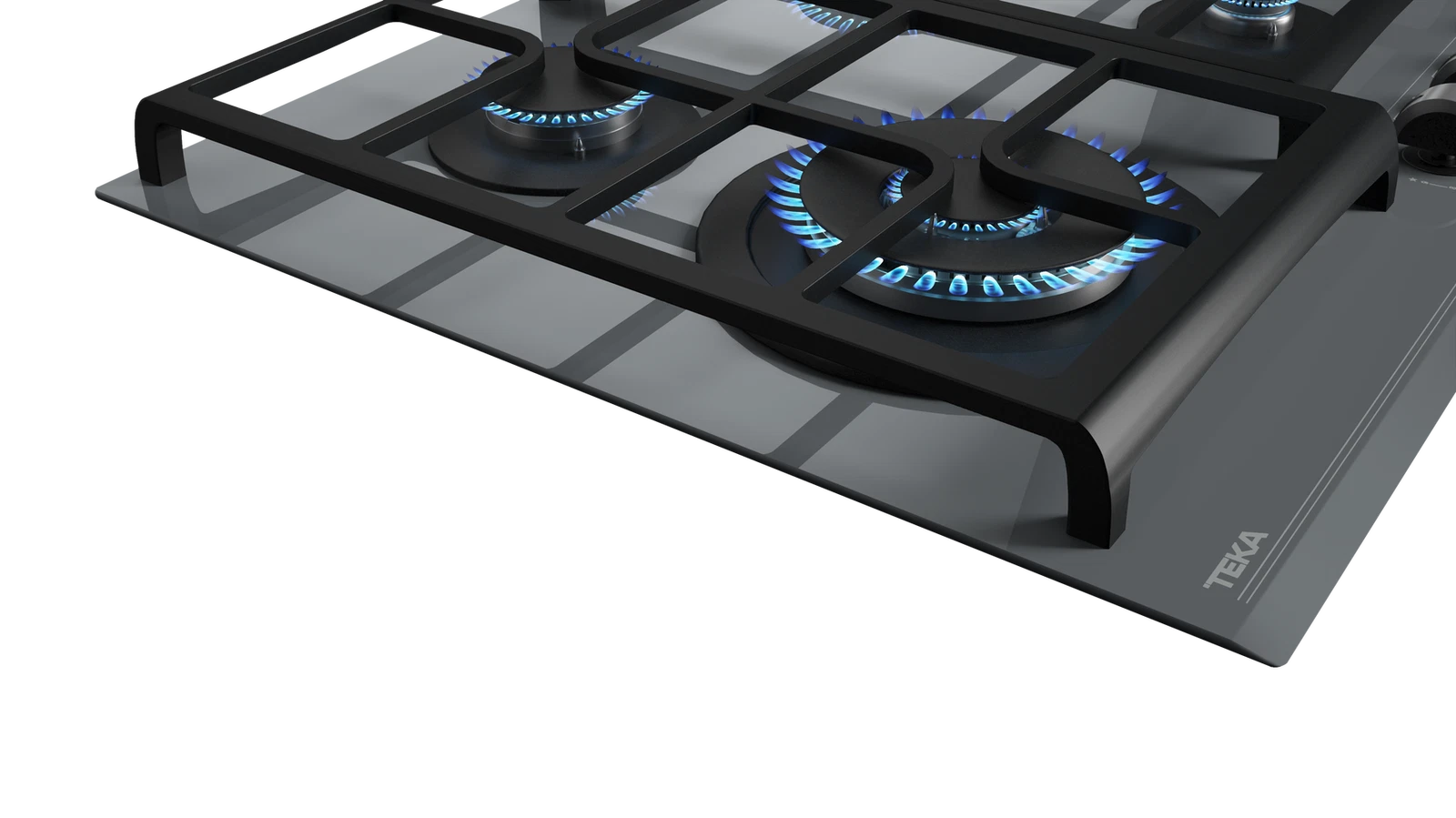 Варочная панель газ на стекле 60 см / Коллекция Urban GZC 64320 XBN STONE GREY