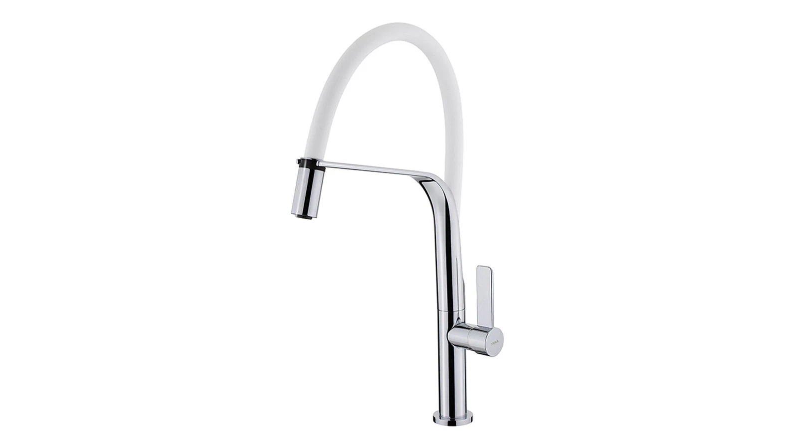 Смеситель с гибким поворотным изливом FO 997 WHITE-CHROME