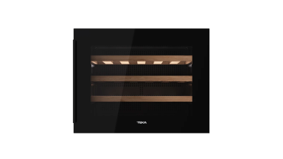 Встраиваемый в колонну винный кулер RVI 10024 BLACK GLASS