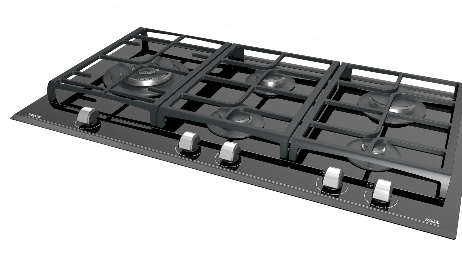 Варочная панель газ на стекле 90 см/ Коллекция Urban GZC 95320 XBC NIGHT RIVER BLACK