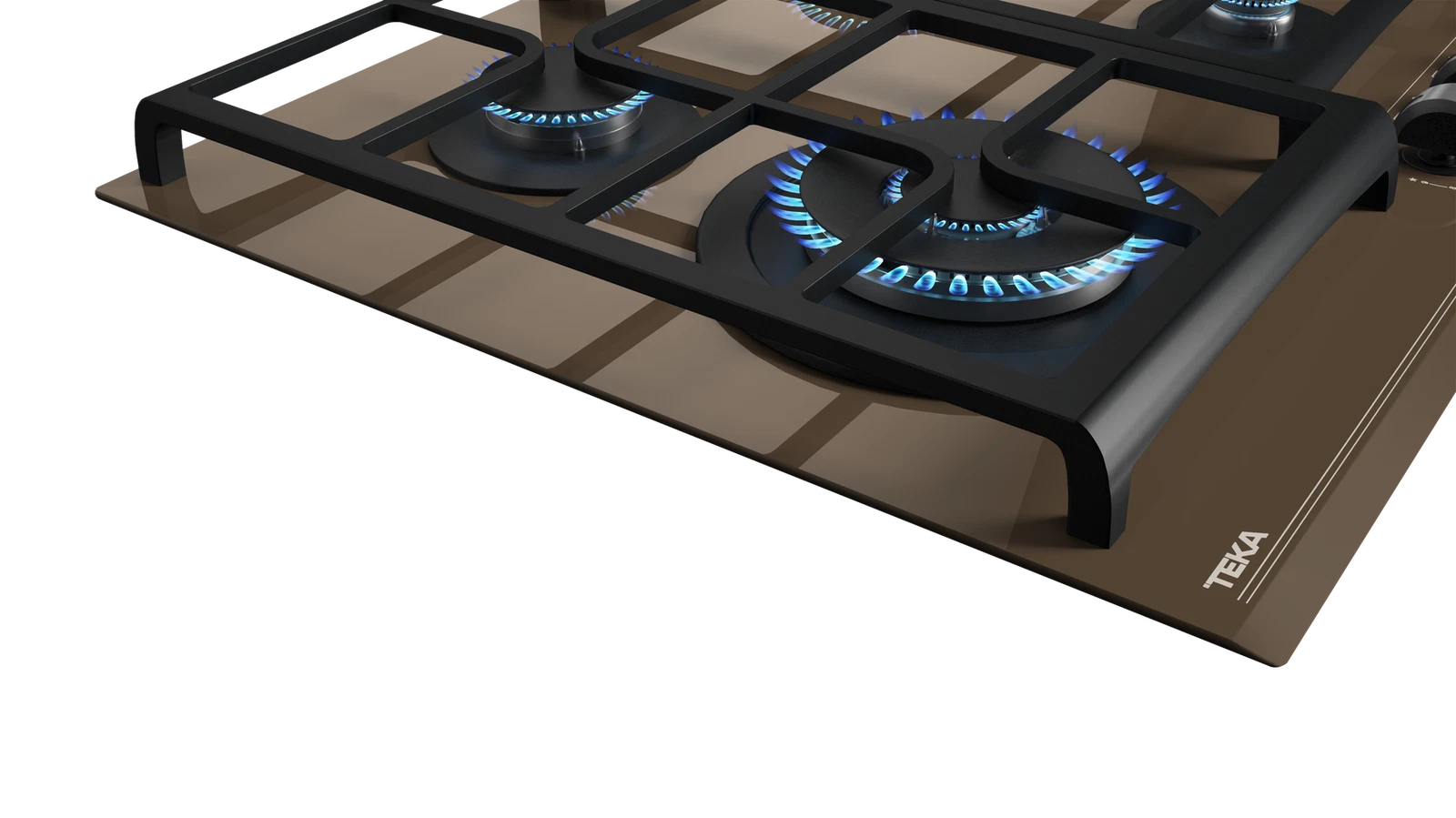 Варочная панель газ на стекле 60 см / Коллекция Urban GZC 64320 XBN LONDON BRICK BROWN