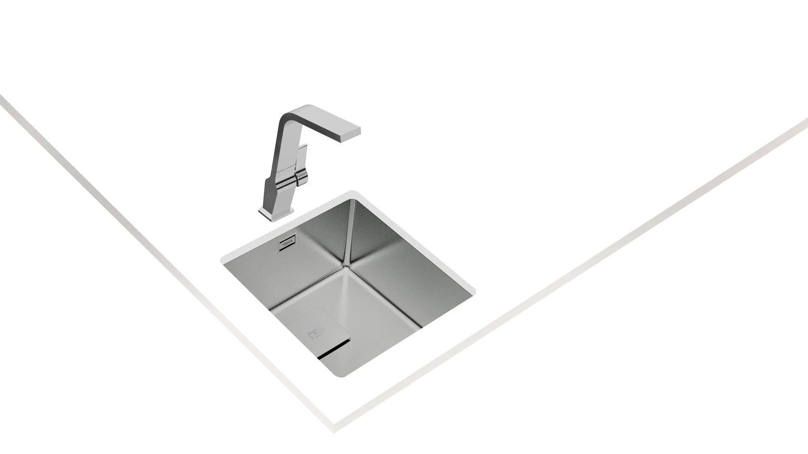 Мойка из нержавеющей стали Teka  FLEXLINEA RS15 40.40 POLISHED Полированная подстольного монтажа / монтаж заподлицо / монтаж сверху (плоский кант)