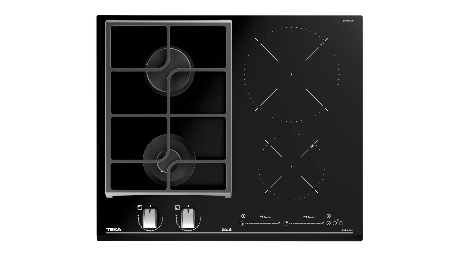 Варочная панель HYBRID Индукция DirectSense и Газ ExactFlame 60 см HYBRID JZC 64322 ABN Black
