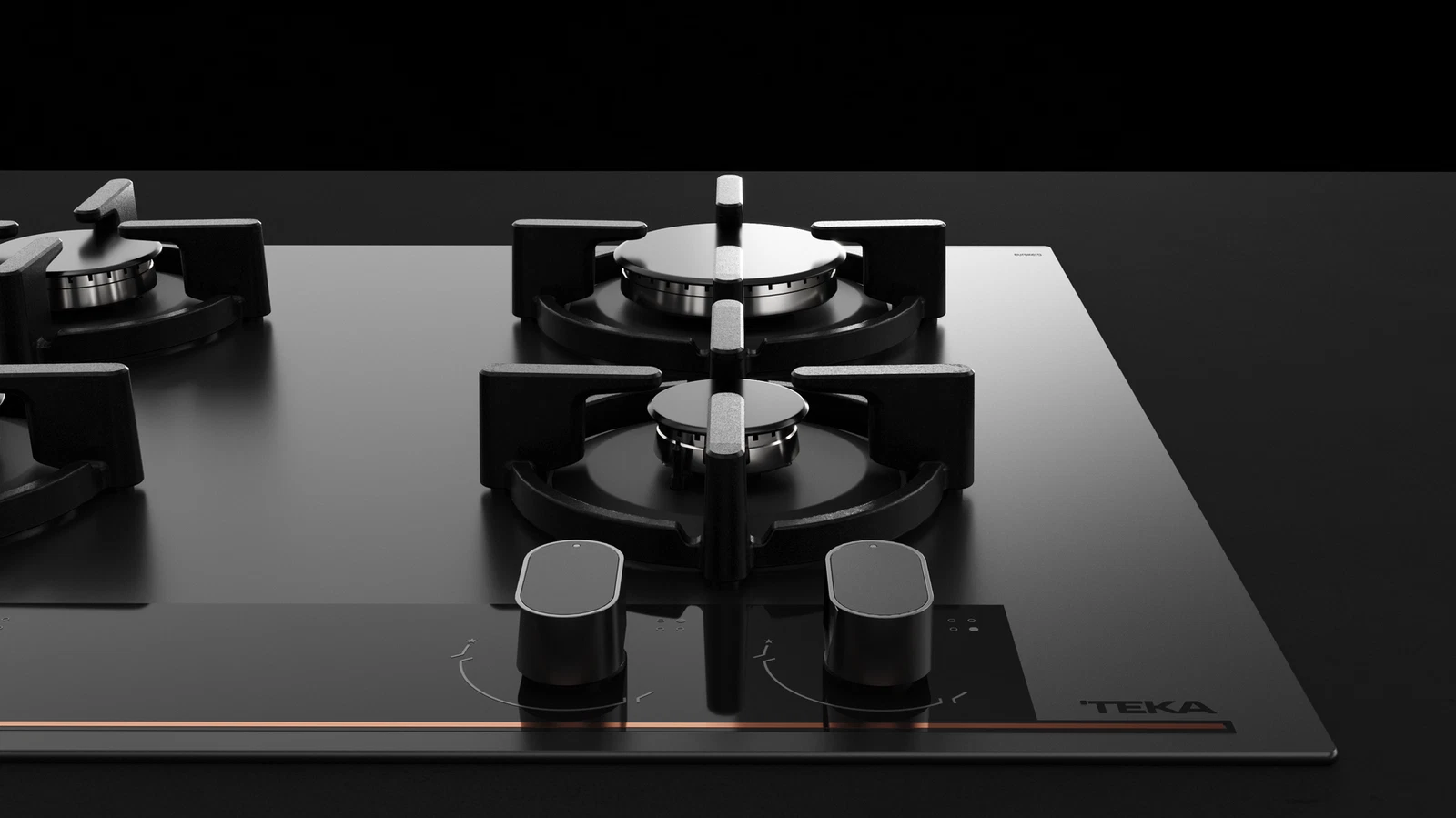 Варочная панель газ на стекле 60 см GBC 64-G1 GBN Infinity Matt Black