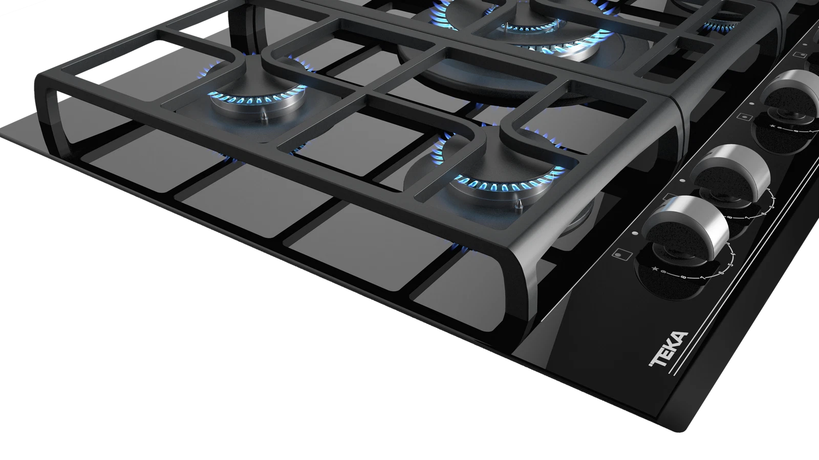 Варочная панель газ на стекле 70 см / Коллекция Urban GZC 75330 XBN NIGHT RIVER BLACK
