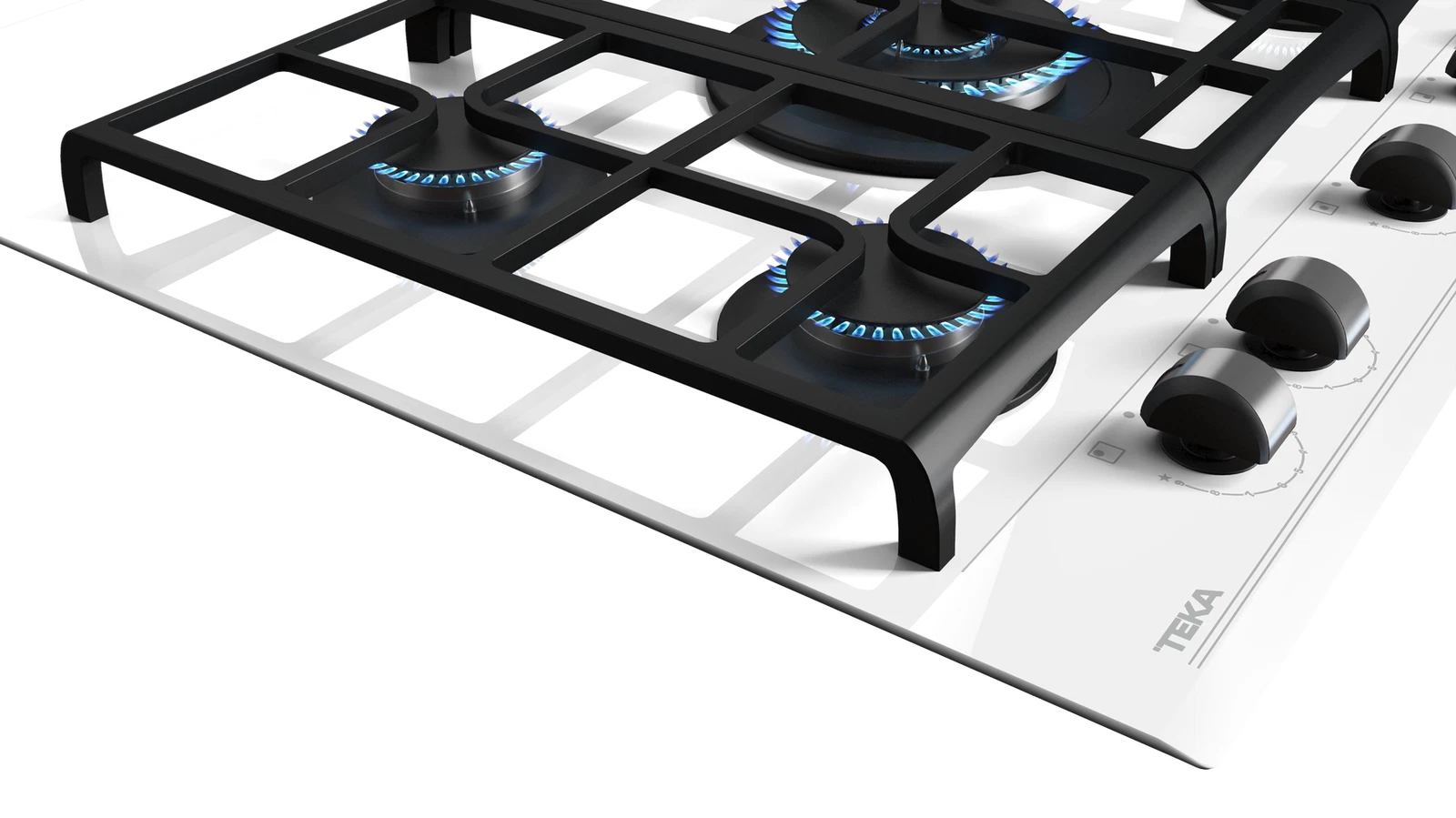 Варочная панель газ на стекле 70 см/ Коллекция Urban GZC 75330 XBC WHITE MARBLE