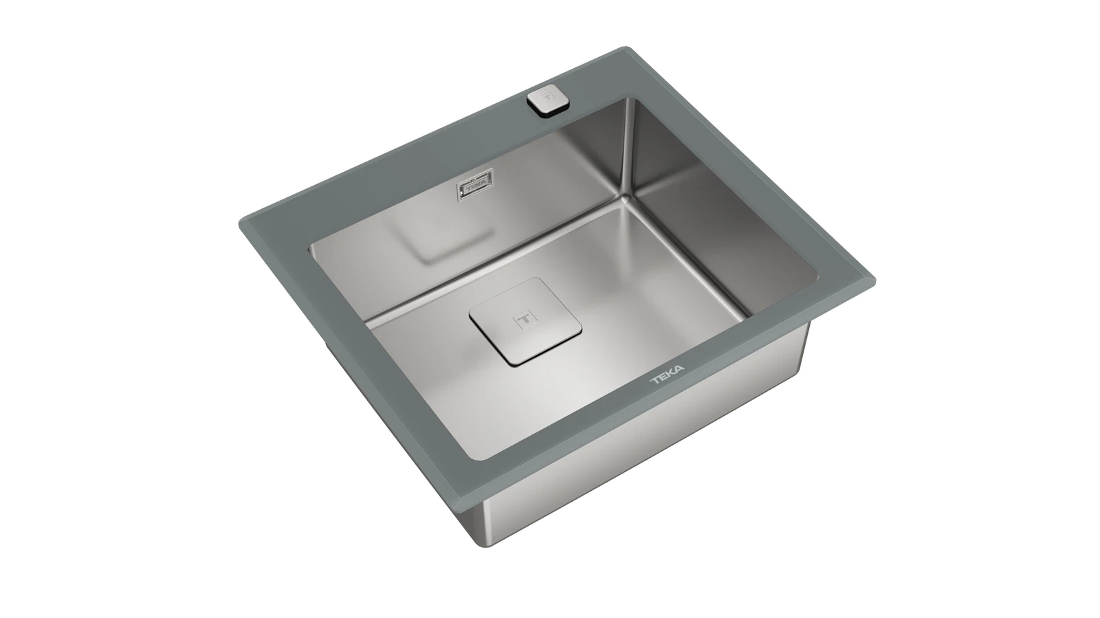 Мойка из нержавеющей стали врезная Teka  DIAMOND RS15 1B 60 STONE GREY Серый Камень Стекло