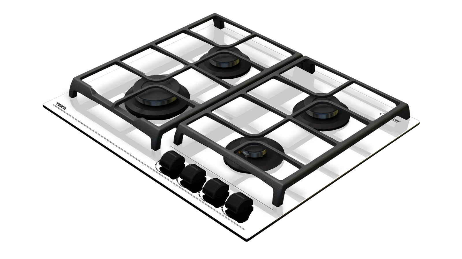 Варочная панель газ на стекле 60 см / Коллекция Urban GBC 64100 KBN WHITE MARBLE