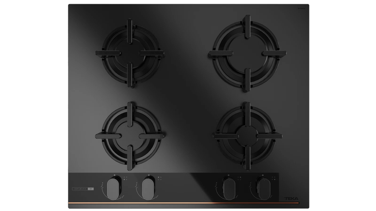 Варочная панель газ на стекле 60 см GBC 64-G1 GBN Infinity Matt Black