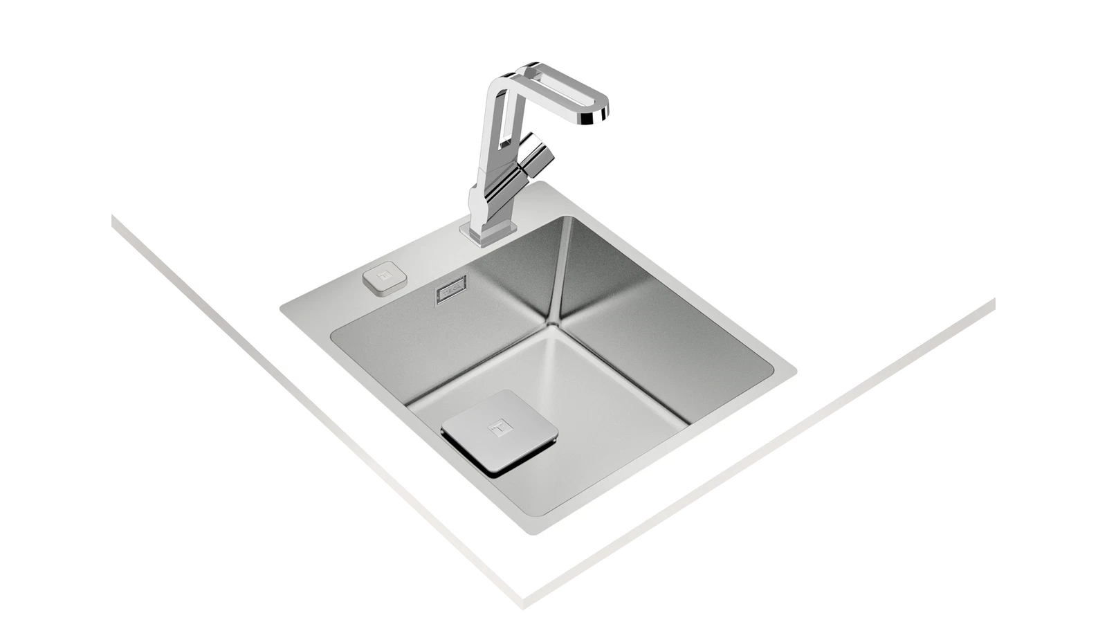 Мойка из нержавеющей стали Teka  FORLINEA RS15 40.40 POLISHED Полированная монтаж заподлицо / монтаж сверху (плоский кант)