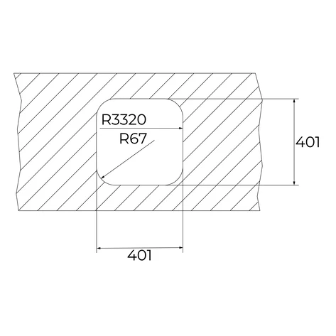 Мойка из нержавеющей стали с 1-ой чашей/ Подстольный монтаж Basico BE 400 1B MATT