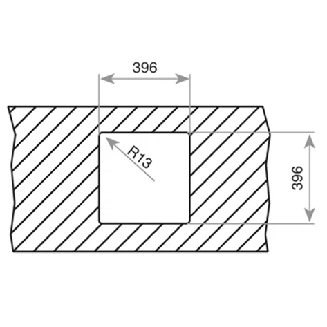 Мойка из нержавеющей стали с 1-ой чашей/ Подстольный монтаж BE LINEA RS15 40.40 POLISHED