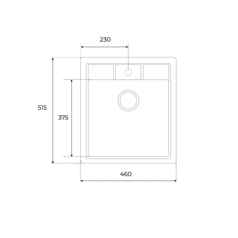 Мойка врезного монтажа из Тегранита с 1-ой чашей ESTELA 45 S-TQ 1B MARBLE WHITE