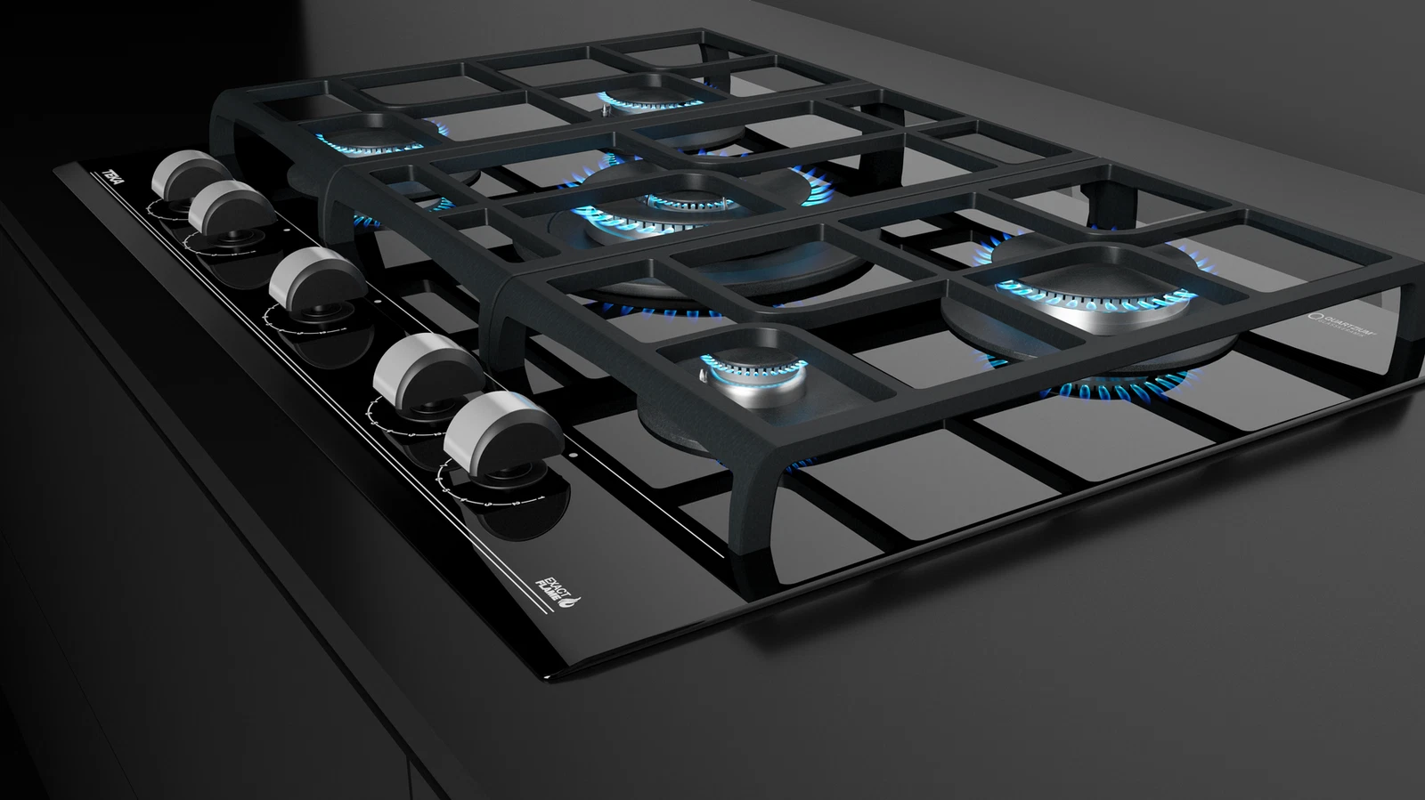 Варочная панель газ на стекле 70 см / Коллекция Urban GZC 75330 XBN NIGHT RIVER BLACK